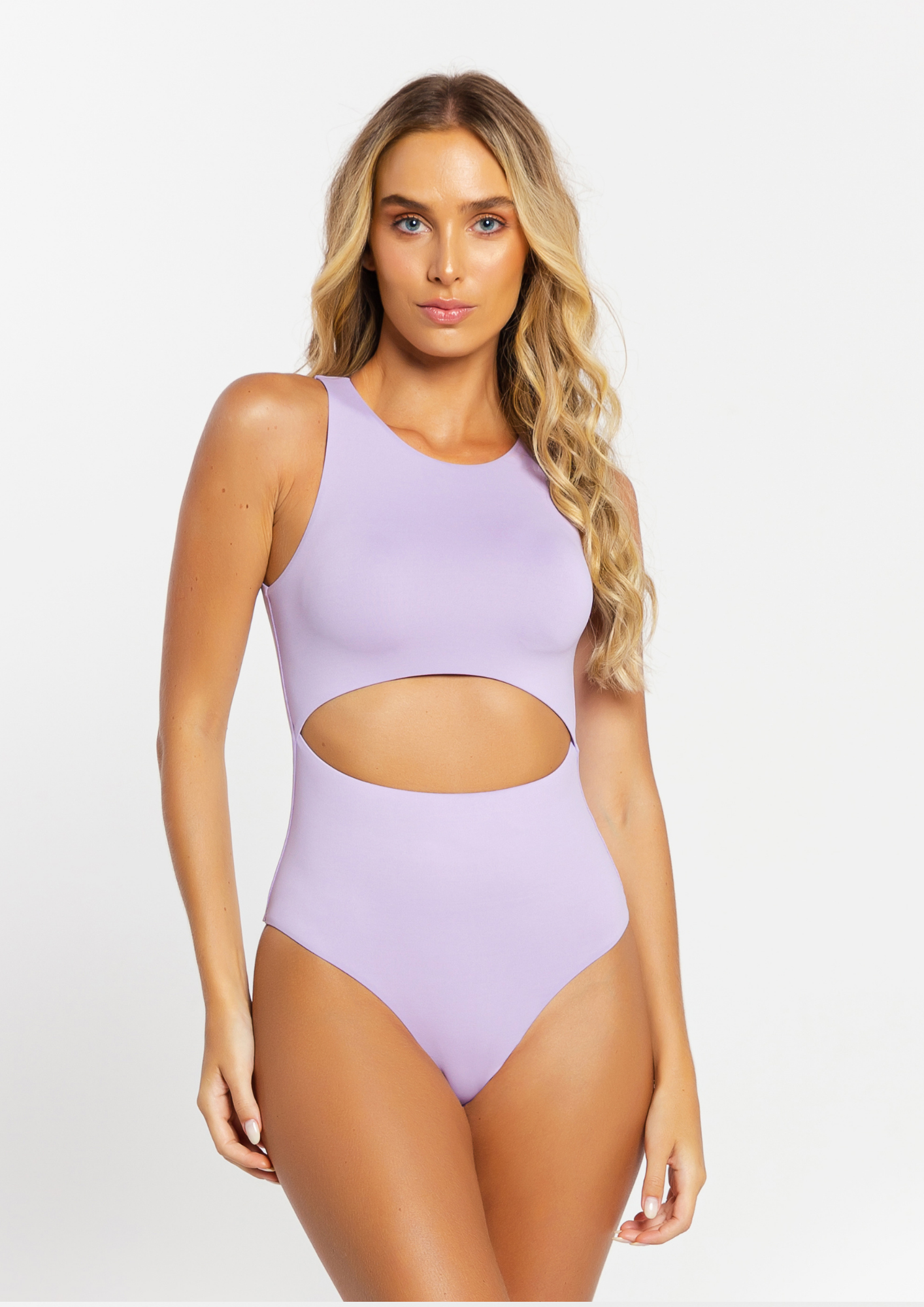 LAVENDER BODYSUIT, FRONT CUT-OUT, SUMMER COLLECTION